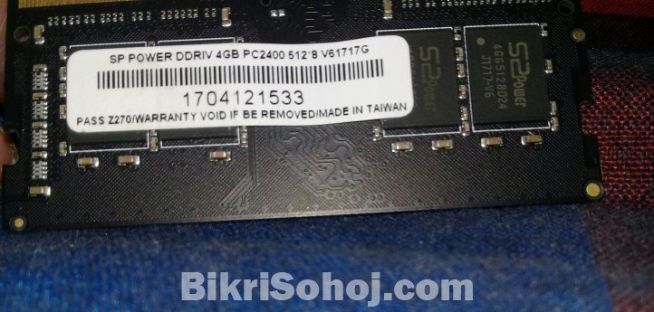 4GB DDR4 RAM 2400 bus for Laptop